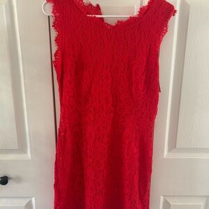 Red Dress Boutique -  Vibrant Red Lace Dress